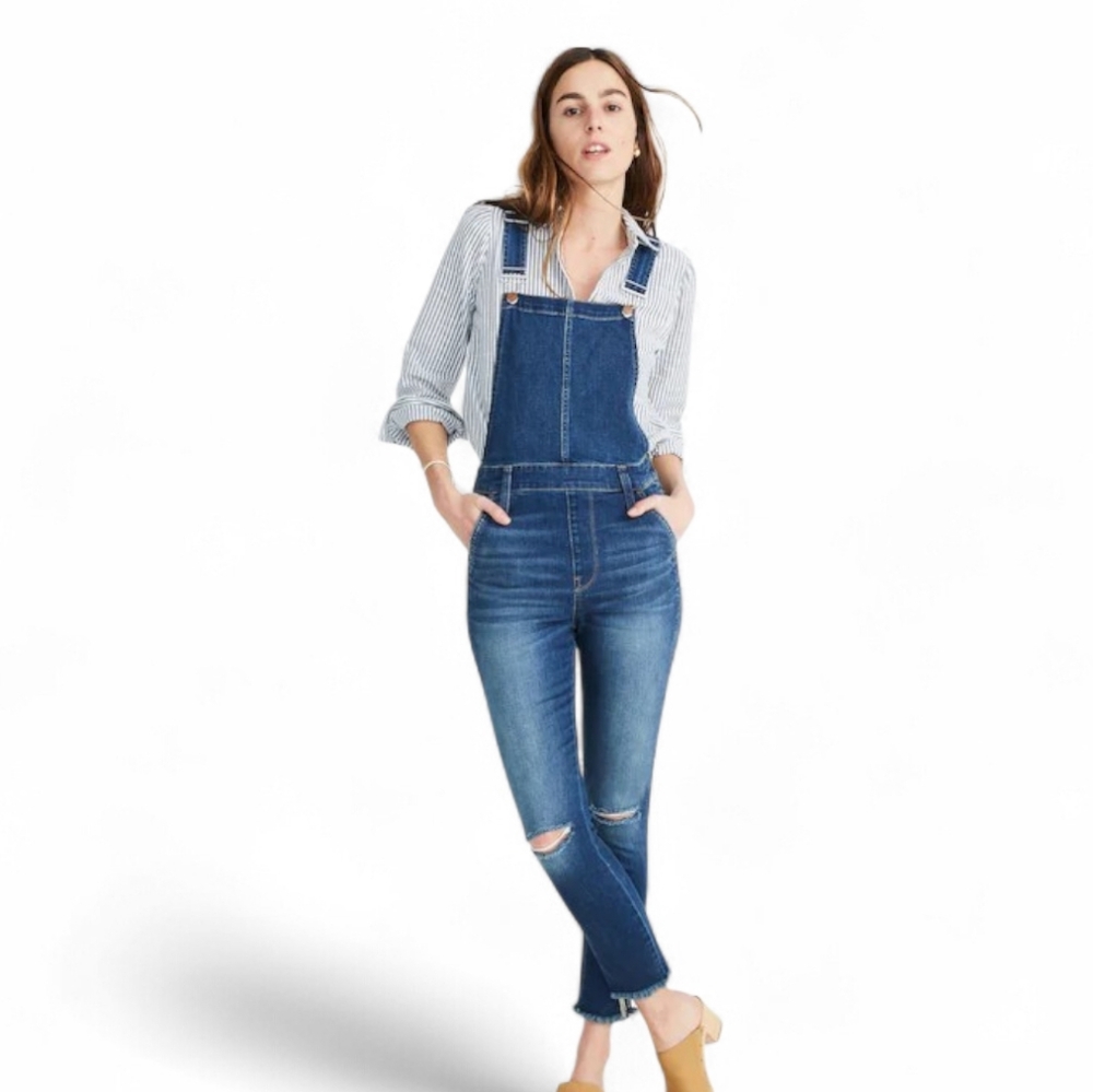 Madewell NWT Roadtripper Overalls Size Large in Brodie Wash Soft & Stretchy